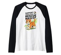 Apoya a tu Mascota de Rescate Local Adopta No compres Gato Camiseta Manga Raglan