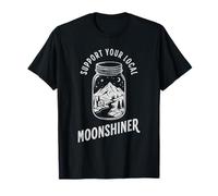 Apoya a tu montaña Local de Tarro de albañil Moonshiner Camiseta