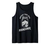Apoya a tu montaña Local de Tarro de albañil Moonshiner Camiseta sin Mangas