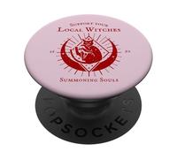 Apoya a Tus Brujas Locales 1692 (gráfico de Gato Brujo) PopSockets PopGrip Adhesivo