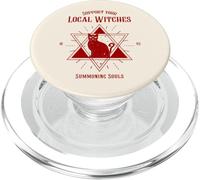 Apoya a Tus Brujas Locales 1692 (gráfico de Gato Brujo) PopSockets PopGrip para MagSafe