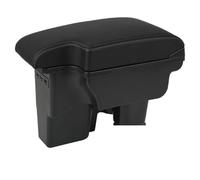 Apoya Brazos Coche Consola Accesorios Para Toyota Para Hilux Caja De Reposabrazos Cenicero Almacenamiento USB(A2 Black leather)