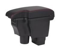 Apoya Brazos Coche Consola Para Mazda 2 Para CX-3 CX3 Para Skyactiv Versión Reposabrazos Caja Retrofit Accesorios De Almacenamiento Para Auto Carga USB(A1Artificial leather)