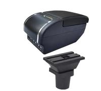 Apoya Brazos Coche Consola Para Toyota Para Vitz 5 Puertas Hatchback 1998-2011 Guantera Central Accesorio Reacondicionamiento Específico Coche Reposabrazos(E2 All Black 9 USB)