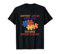Apoya el autismo con amor Paciencia Comprender el autismo Camiseta