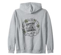 Apoya el diseño vegetal de tu jardín de agricultores locales Sudadera con Capucha