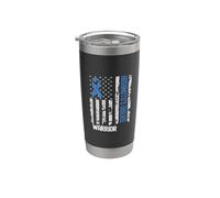 Apoya la bandera de los Estados Unidos de la vendimia de la enfermedad de Hashimoto Vaso térmico de acero inoxidable de doble pared