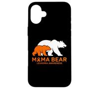 Apoya la concienciación sobre la leucemia Mama Bear para mujeres y hombres Carcasa para iPhone 16 Plus