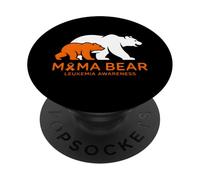 Apoya la concienciación sobre la leucemia Mama Bear para mujeres y hombres PopSockets PopGrip Adhesivo