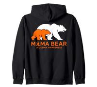 Apoya la concienciación sobre la leucemia Mama Bear para mujeres y hombres Sudadera con Capucha