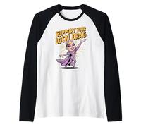 Apoya tu Arte Local del Orgullo de la Cultura Queer de Drag Camiseta Manga Raglan