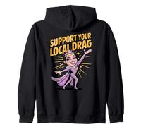 Apoya tu Arte Local del Orgullo de la Cultura Queer de Drag Sudadera con Capucha