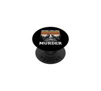 Apoya tu Asesinato Local Cuervo Cuervo Negro Retro Gótico PopSockets PopGrip Adhesivo