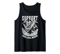 Apoya tu Asesinato Local de Cuervos Divertidos pájaros sarcásticos Camiseta sin Mangas