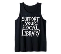 Apoya tu Disfraz de Halloween de Lectura Grunge de Biblioteca Local Camiseta sin Mangas