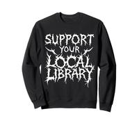 Apoya tu Disfraz de Halloween de Lectura vanguardista de la Biblioteca Local Sudadera
