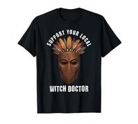 Apoya tu máscara Tribal de médico Brujo Local Camiseta