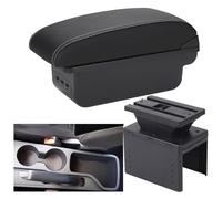 Apoyabrazos Caja Almacenamiento Para Hyundai I20 2021 2022 Organizador De Consola Central Reposabrazos Caja De Almacenamiento Reposabrazos Accesorios Interiores(06-b3 Black White 3usb)