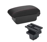 Apoyabrazos Caja Almacenamiento Para Octavia Para MK2 Para Yeti 2005 2006 2008 2009 2010 2011 Caja De Almacenamiento Armada Accesorios De Coche(C1 Black red NO USB)