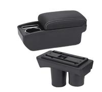 Apoyabrazos Caja Para Citroen Para C3 C2 Accesorios De Reacondicionamiento Interior Reposabrazos Portavasos Almacenamiento Coche Central Ajustable Reposabrazos(C Black white NOUSB)