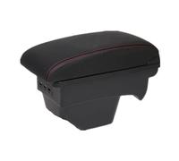 Apoyabrazos Caja Para Citroen Para C4 2011-2018 Caja De Reposabrazos Con USB Pieza Repuesto Central Ajustable Reposabrazos(A Black leather 2)
