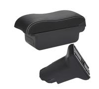 Apoyabrazos Caja Para Fiat 500 CRONOS Accesorios Específicos Reposabrazos Mejora Altura Espacio Almacenamiento Central Interior Central Ajustable Reposabrazos(C Black white NOUSB)