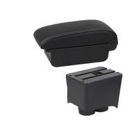 Apoyabrazos Caja Para VW Para Polo 9N 3 Mk4 2002-2009 Reposabrazos Accesorios De Almacenamiento Para El Interior Del Coche Central Ajustable Reposabrazos(B white line 3USB)