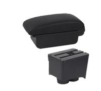 Apoyabrazos Caja Para VW Para Polo 9N 3 Mk4 2002-2009 Reposabrazos Accesorios De Almacenamiento Para El Interior Del Coche Central Ajustable Reposabrazos(B black line 3USB)