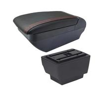 Apoyabrazos Central Para Skoda Para Fabia 3 III 2015-2022 Compartimento Reposabrazos Coche Almacenamiento Central Accesorios Reequipamiento Dedicados(F Black Red No USB)