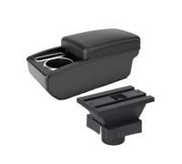Apoyabrazos Coche Para Citroen Para Sega Interior Coche Consola Central Modificación Aumento Reposabrazos Multi-Almacenamiento Funcional Accesorios Caja De Reposabrazos(A3 Black white NOUSB)