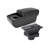Apoyabrazos Coche Para Citroen Para Sega Interior Coche Consola Central Modificación Aumento Reposabrazos Multi-Almacenamiento Funcional Accesorios Caja De Reposabrazos(B1 Red line 6 usb)