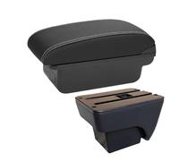 Apoyabrazos Coche Para Seat Para Ibiza 2017-2025 Caja De Almacenamiento Para Reposabrazos Accesorios Interiores Repuesto(C3 Black white NOUSB)