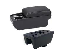 Apoyabrazos Coche Para Seat Para Ibiza 6j 6L Reposabrazos Caja De Almacenamiento Para Coche Piezas Reacondicionamiento Accesorios Interiores(C3 Black white NOUSB)