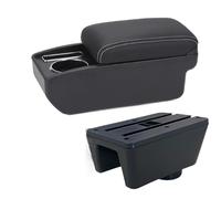 Apoyabrazos Coche Para Seat Para Ibiza Reposabrazos, Caja De Almacenamiento Para Coche Piezas Reacondicionamiento Accesorios Interiores(C3 Black white NOUSB)