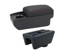 Apoyabrazos Coche Para Seat Para Ibiza Reposabrazos, Caja De Almacenamiento Para Coche Piezas Reacondicionamiento Accesorios Interiores(B1 Black red 6USB)