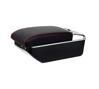 Apoyabrazos Compatible con Peugeot 207 207CC Apoya Brazos Coche Consola Reposabrazos Central Tapizado Caja de Almacenamiento Cuero con 7 Puertos USB - Línea Roja
