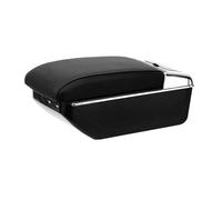 Apoyabrazos Compatible con Peugeot 207 207CC Apoya Brazos Coche Consola Reposabrazos Central Tapizado Caja de Almacenamiento Cuero con 7 Puertos USB - Línea Negra