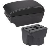 Apoyabrazos de la consola central del coche Reposabrazos para KIA para Rio 3 K2 X-line 2011-2016, consola central de almacenamiento(A Black white 7)