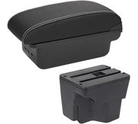 Apoyabrazos de la consola central del coche Reposabrazos para KIA para Rio 3 K2 X-line 2011-2016, consola central de almacenamiento(B Black white 3)