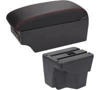 Apoyabrazos de la consola central del coche Reposabrazos para KIA para Rio 3 K2 X-line 2011-2016, consola central de almacenamiento(A Black red 7)