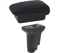 Apoyabrazos del coche Reposabrazos para Fiat 500, reacondicionamiento exclusivo, aumenta el espacio de almacenamiento central interior(B red line 3)