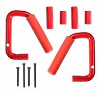 Apoyabrazos interior coche Barra De Agarre De Aleación De Aluminio Compatible Con Jeep Para Wrangler JK Para Rubicon Sahara Sport 2007 2008 2009 2010 2011 2012 2013 2014 2015 2016(Front Handle red)