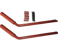 Apoyabrazos interior coche Barra De Agarre De Aleación De Aluminio Compatible Con Jeep Para Wrangler JK Para Rubicon Sahara Sport 2007 2008 2009 2010 2011 2012 2013 2014 2015 2016(Rear Handle red)