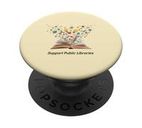 Apoye a Las bibliotecas públicas La alfabetización Importa Bibliotecario Abogado PopSockets PopGrip Adhesivo