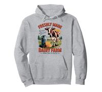 Apoye a los queseros locales - Granja lechera de estilo vintage Sudadera con Capucha