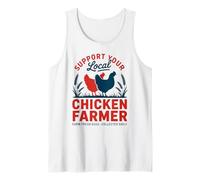 Apoye a su agricultor local de pollos - Huevos frescos de granja Camiseta sin Mangas