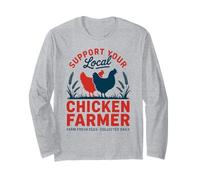 Apoye a su agricultor local de pollos - Huevos frescos de granja Manga Larga
