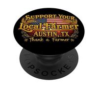Apoye a sus agricultores locales - Austin, Texas PopSockets PopGrip Adhesivo
