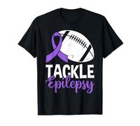 Apoye la Epilepsia Warrior Apoyo Purple Epilepsy Concientización Camiseta