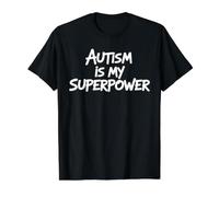 Apoyo a la Conciencia del Autismo El Autismo es mi súper Poder Autista Camiseta gráfica económica, Hombre, Negro, M
